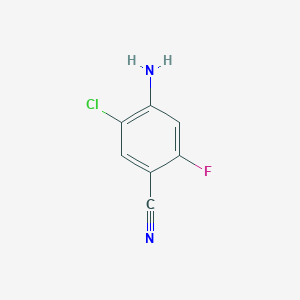Chemical structure of 4-Amino-5-chloro-2-fluoro-benzonitrile