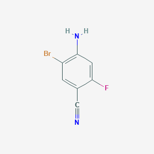Chemical structure of 4-Amino-5-bromo-2-fluorobenzonitrile