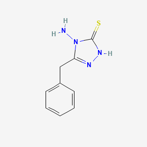 Chemical structure of 4-amino-5-benzyl-4H-1,2,4-triazole-3-thiol