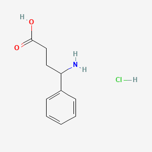 Chemical structure of 4-Amino-4-phenylbutanoic acid hydrochloride