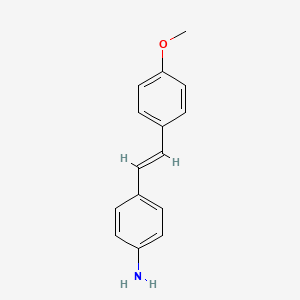 Chemical structure of 4-Amino-4'-methoxystilbene