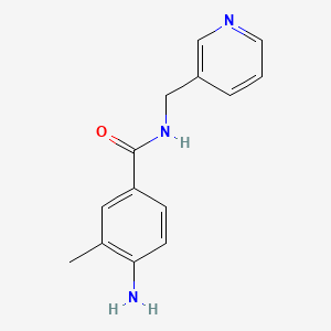 Chemical structure of 4-Amino-3-methyl-N-(3-pyridylmethyl)benzamide