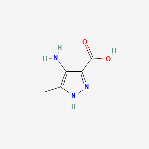 Chemical structure of 4-Amino-3-methyl-1H-pyrazole-5-carboxylic acid