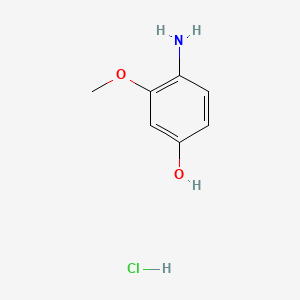 Chemical structure of 4-Amino-3-methoxyphenol Hydrochloride