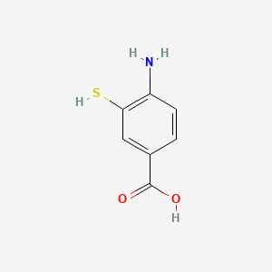 Chemical structure of 4-AMINO-3-MERCAPTOBENZOIC ACID