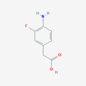 Chemical structure of 4-Amino-3-fluorophenylacetic acid
