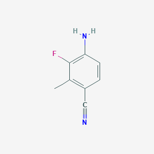 Chemical structure of 4-Amino-3-fluoro-2-methylbenzonitrile