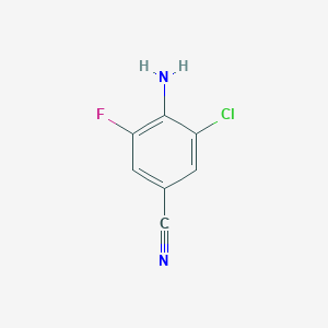 Chemical structure of 4-Amino-3-Chloro-5-Fluorobenzonitrile