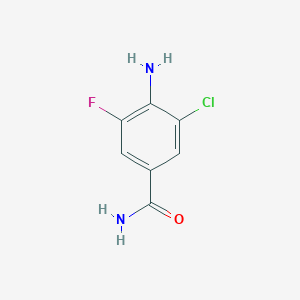 Chemical structure of 4-Amino-3-chloro-5-fluorobenzamide