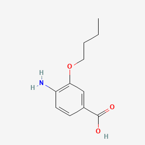 Chemical structure of 4-amino-3-butoxybenzoic acid