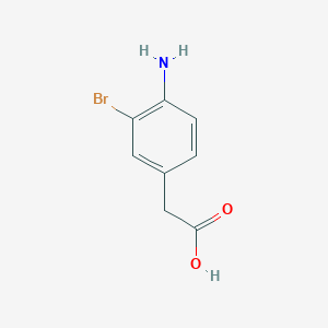 Chemical structure of 4-Amino-3-bromophenylacetic acid