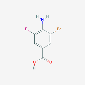 Chemical structure of 4-Amino-3-bromo-5-fluorobenzoic acid