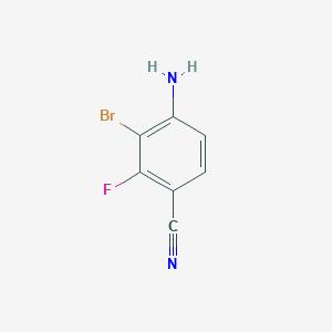 Chemical structure of 4-Amino-3-bromo-2-fluorobenzonitrile
