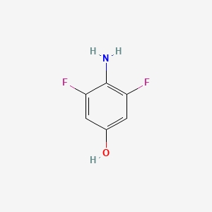 Chemical structure of 4-Amino-3,5-difluorophenol