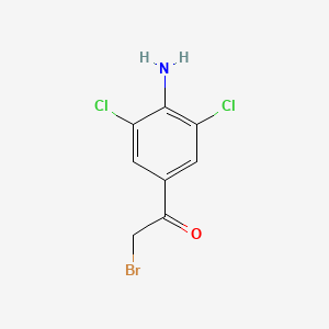 Chemical structure of 4-Amino-3,5-dichlorophenacylbromide