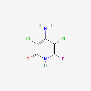 Chemical structure of 4-Amino-3,5-dichloro-6-fluoropyridin-2(1H)-one