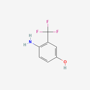 Chemical structure of 4-Amino-3-(trifluoromethyl)phenol