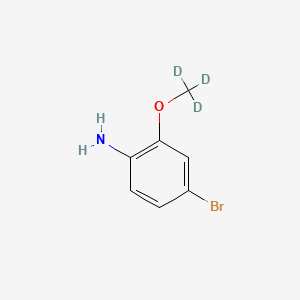 Chemical structure of 4-Amino-3-(methoxy-d3)-bromobenzene
