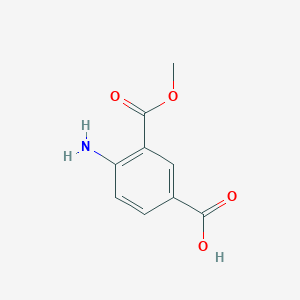 Chemical structure of 4-Amino-3-(methoxycarbonyl)benzoic acid