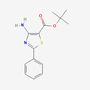 Chemical structure of 4-Amino-2-phenyl-thiazole-5-carboxylic acid t-butyl ester