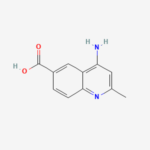 Chemical structure of 4-Amino-2-methylquinoline-6-carboxylic acid