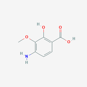 Chemical structure of 4-Amino-2-hydroxy-3-methoxybenzoic acid