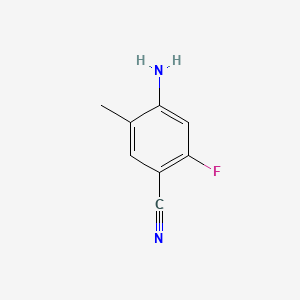 Chemical structure of 4-Amino-2-fluoro-5-methylbenzonitrile