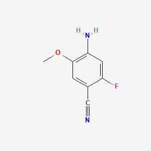Chemical structure of 4-Amino-2-fluoro-5-methoxybenzonitrile