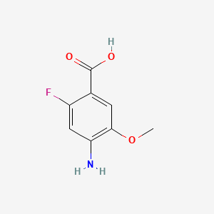 Chemical structure of 4-Amino-2-fluoro-5-methoxybenzoic acid