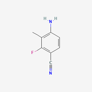 Chemical structure of 4-Amino-2-fluoro-3-methylbenzonitrile