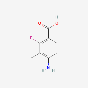 Chemical structure of 4-Amino-2-fluoro-3-methylbenzoic acid