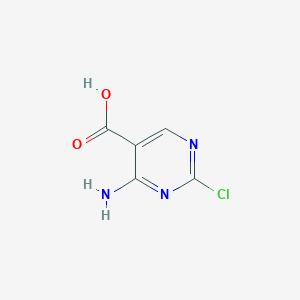 Chemical structure of 4-Amino-2-chloropyrimidine-5-carboxylic acid