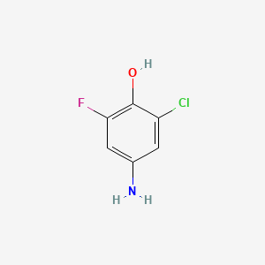 Chemical structure of 4-Amino-2-chloro-6-fluorophenol