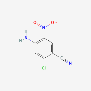 Chemical structure of 4-Amino-2-chloro-5-nitrobenzonitrile