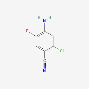 Chemical structure of 4-Amino-2-chloro-5-fluorobenzonitrile