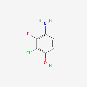 Chemical structure of 4-Amino-2-chloro-3-fluorophenol