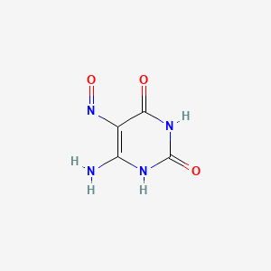Chemical structure of 6-Amino-5-nitrosouracil
