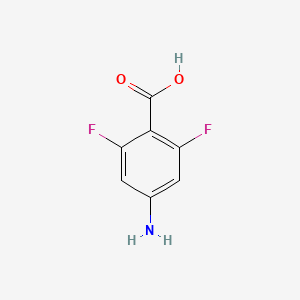 Chemical structure of 4-Amino-2,6-difluorobenzoic acid