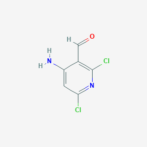Chemical structure of 4-Amino-2,6-dichloronicotinaldehyde
