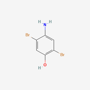 Chemical structure of 4-Amino-2,5-dibromophenol