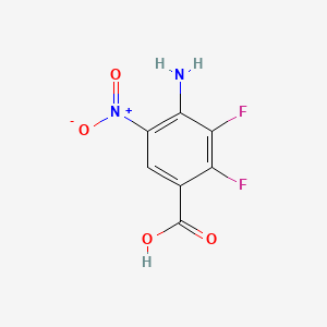Chemical structure of 4-Amino-2,3-difluoro-5-nitrobenzoic acid
