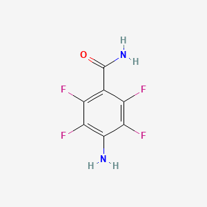 Chemical structure of 4-Amino-2,3,5,6-tetrafluorobenzamide