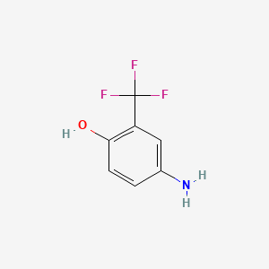 Chemical structure of 4-Amino-2-(trifluoromethyl)phenol