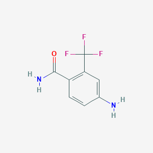 Chemical structure of 4-Amino-2-(trifluoromethyl)benzamide