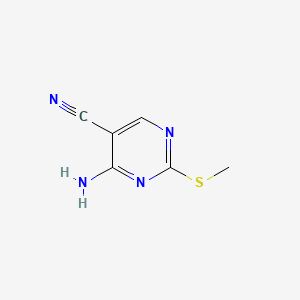 Chemical structure of 4-Amino-2-(methylthio)pyrimidine-5-carbonitrile