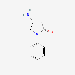 Chemical structure of 4-Amino-1-phenylpyrrolidin-2-one