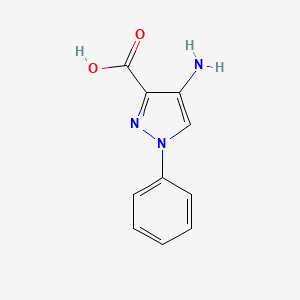 Chemical structure of 4-Amino-1-phenyl-1H-pyrazole-3-carboxylic acid