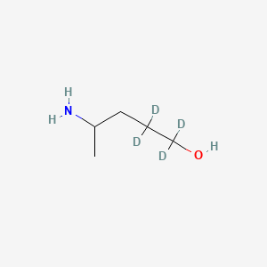 Chemical structure of 4-Amino-1-pentanol-d4