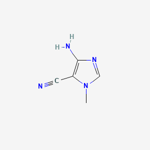 Chemical structure of 4-Amino-1-methylimidazole-5-carbonitrile