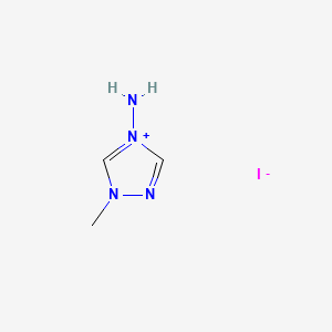 Chemical structure of 4-Amino-1-methyl-4H-1,2,4-triazol-1-ium iodide